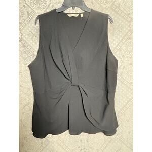 Soft Surroundings Elegant Knotted Front Tank with Peplum Size 2X EUC